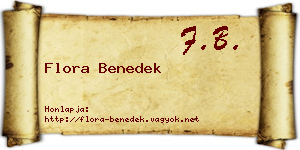 Flora Benedek névjegykártya